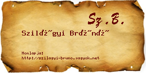 Szilágyi Brúnó névjegykártya